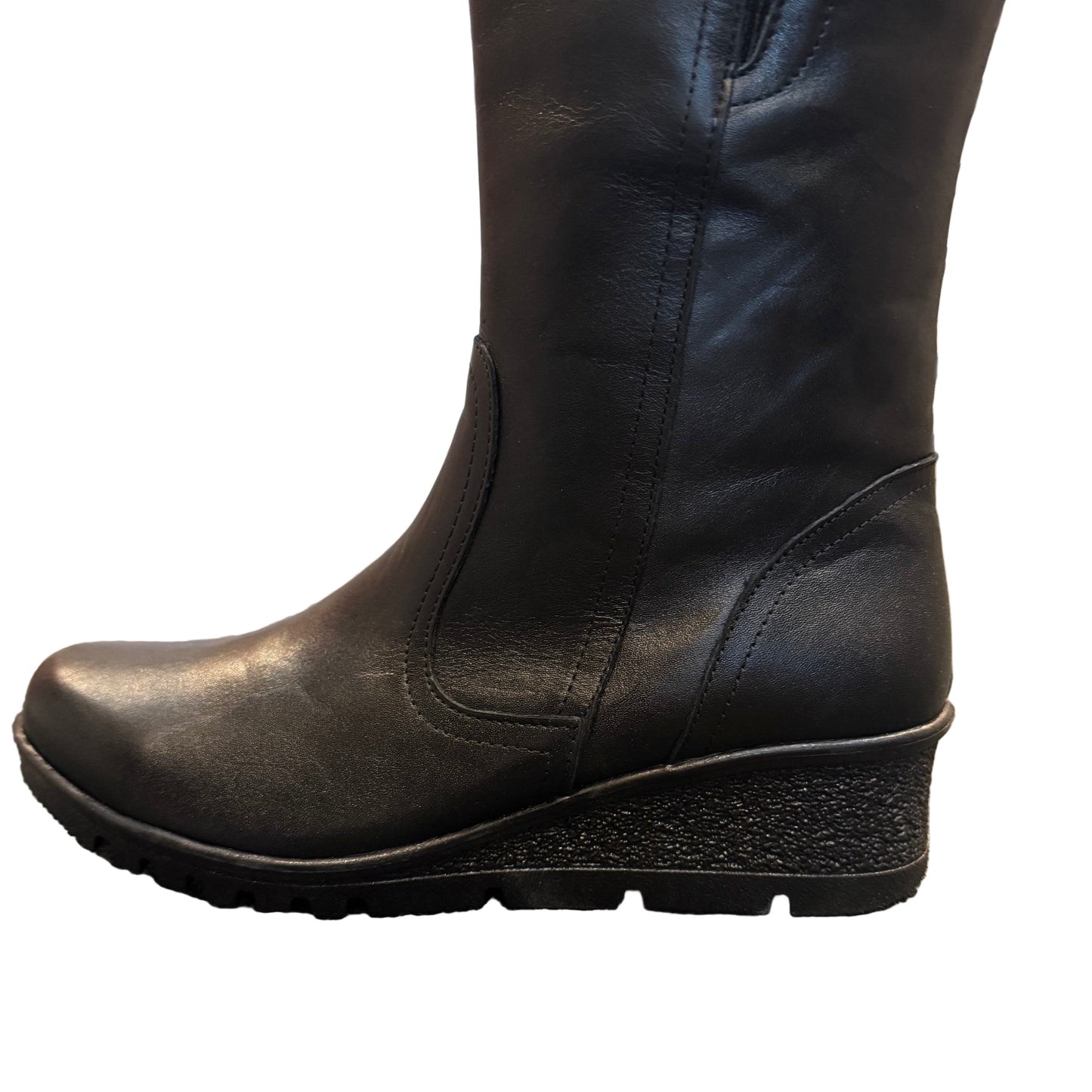 Modella Toulon Leather Long Boot Wedge Sole