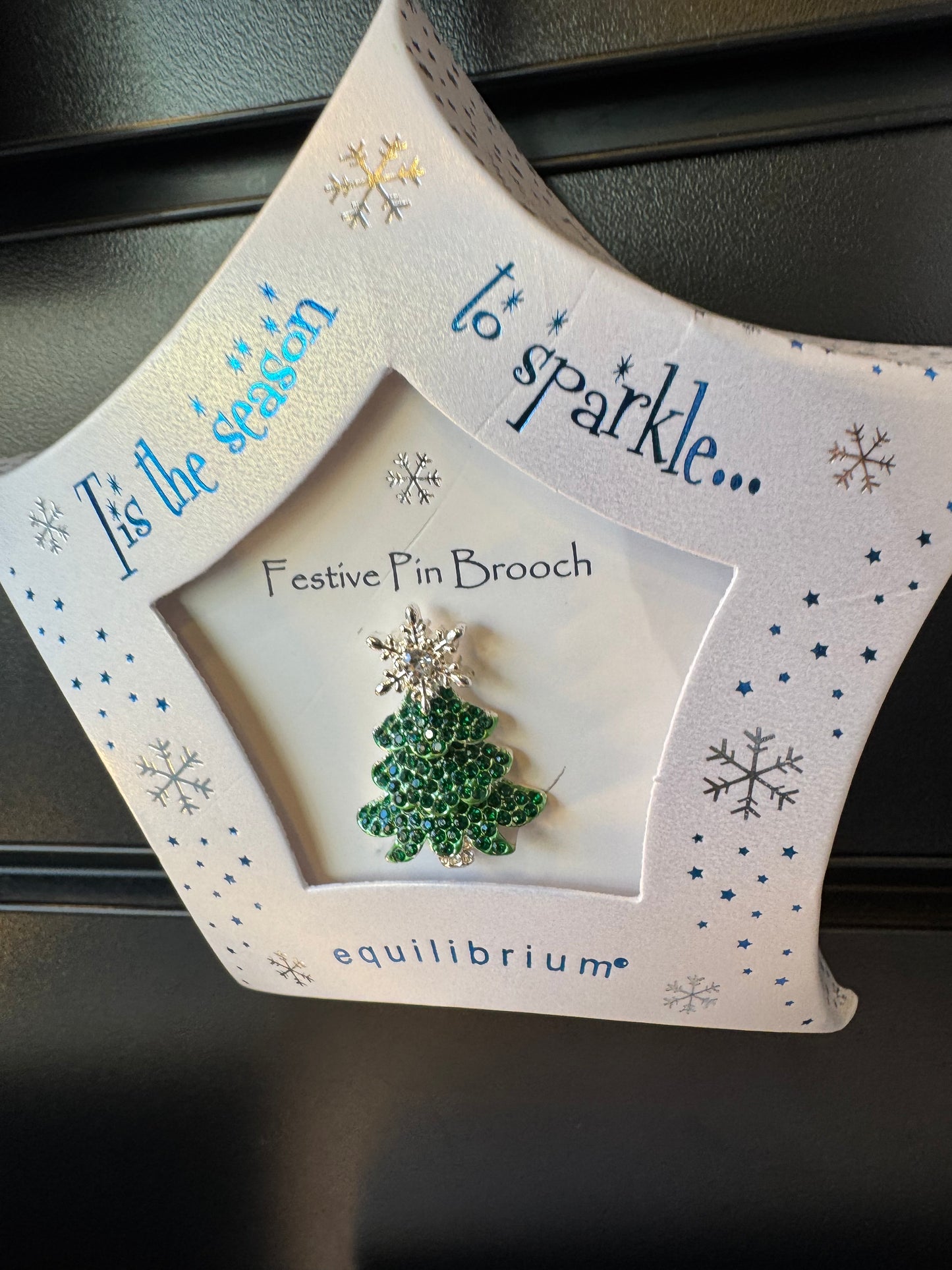 Equilibrium 354987 Festive Christmas Tree Brooch