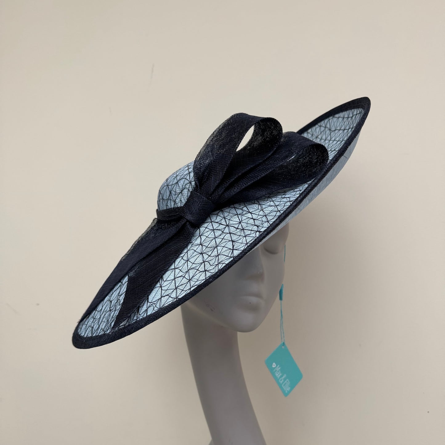 Max and Ellie HD2 Powder Blue and Navy Bow Hatinator