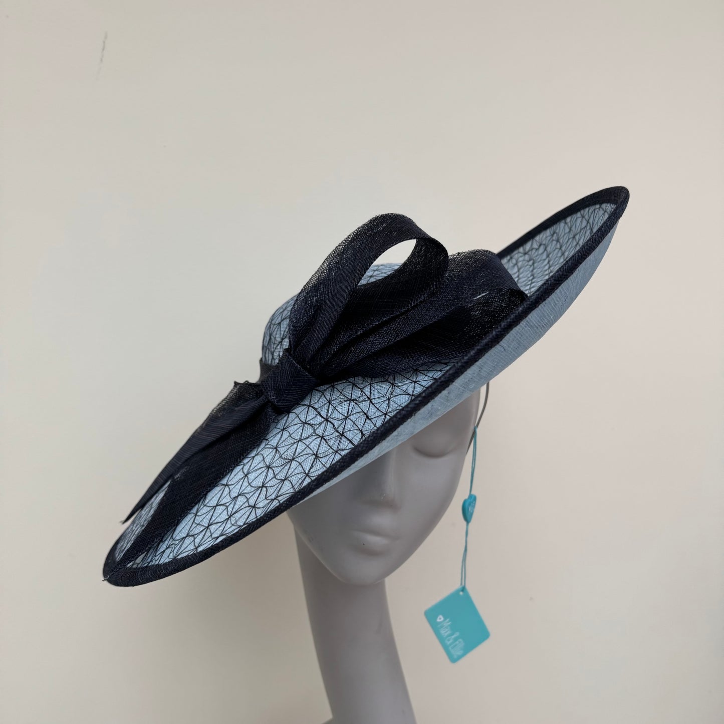 Max and Ellie HD2 Powder Blue and Navy Bow Hatinator