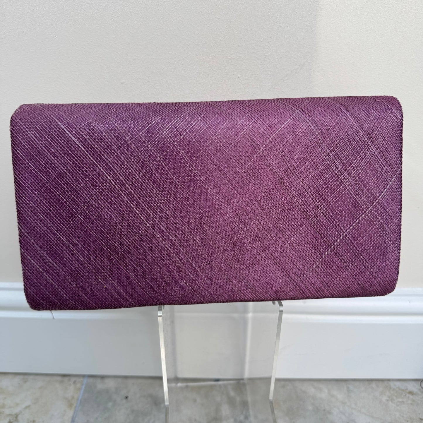 Damaged AX2 Mulberry - Messy sinamay on front Mulberry