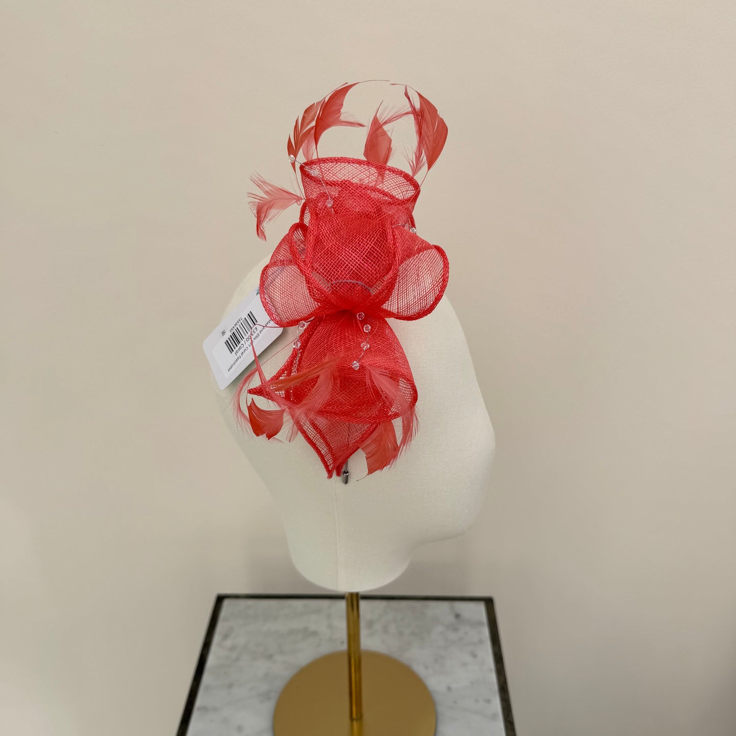 Max and Ellie CF1 Coral Fascinator