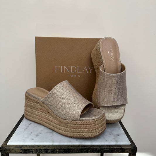 Findlay X5-359 Gold Wedge Sandal