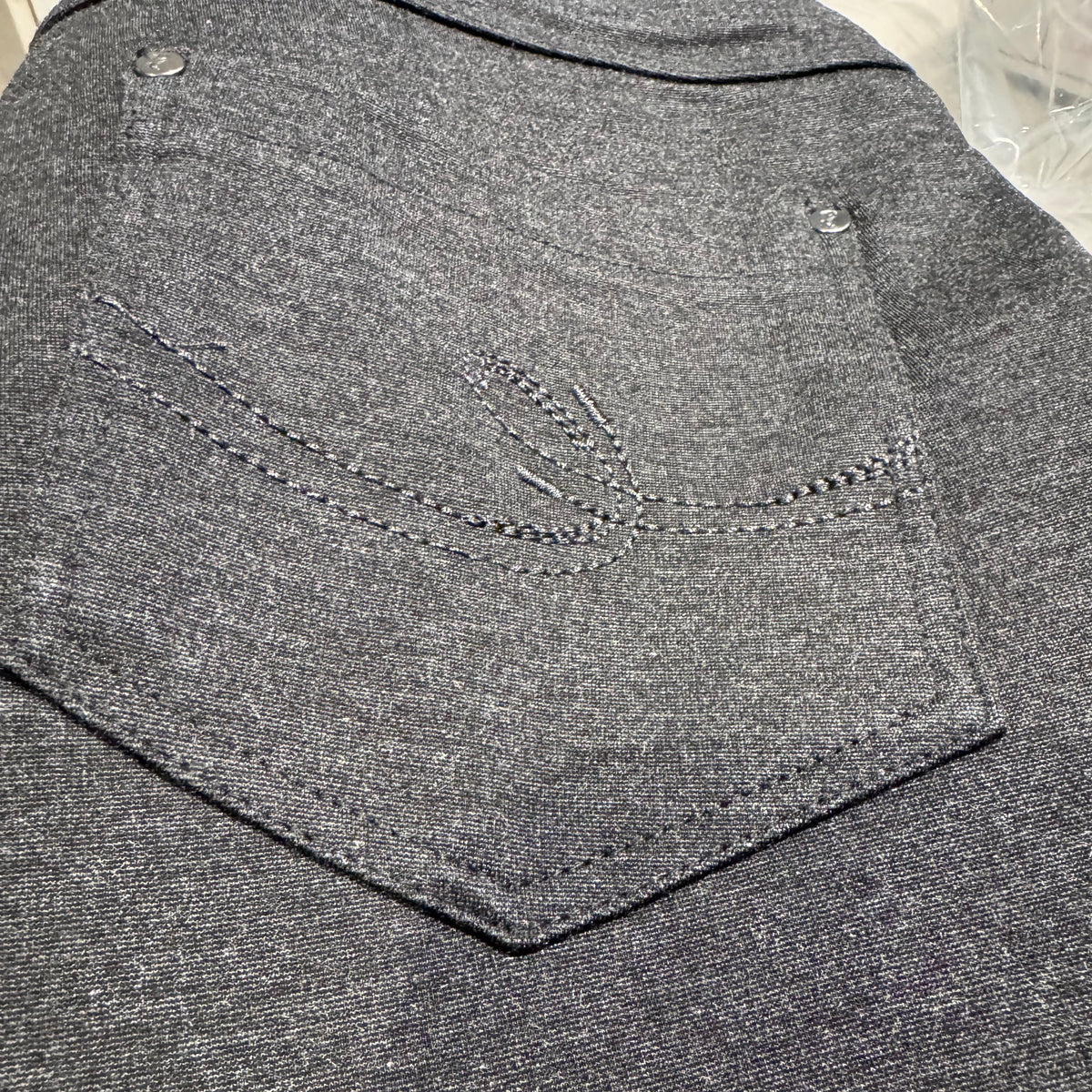 Pinns 280T Charcoal Ponte Jean Style Pull Up Trousers