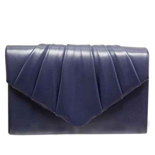 Faux Leather Envy Pleated Flapover Bag