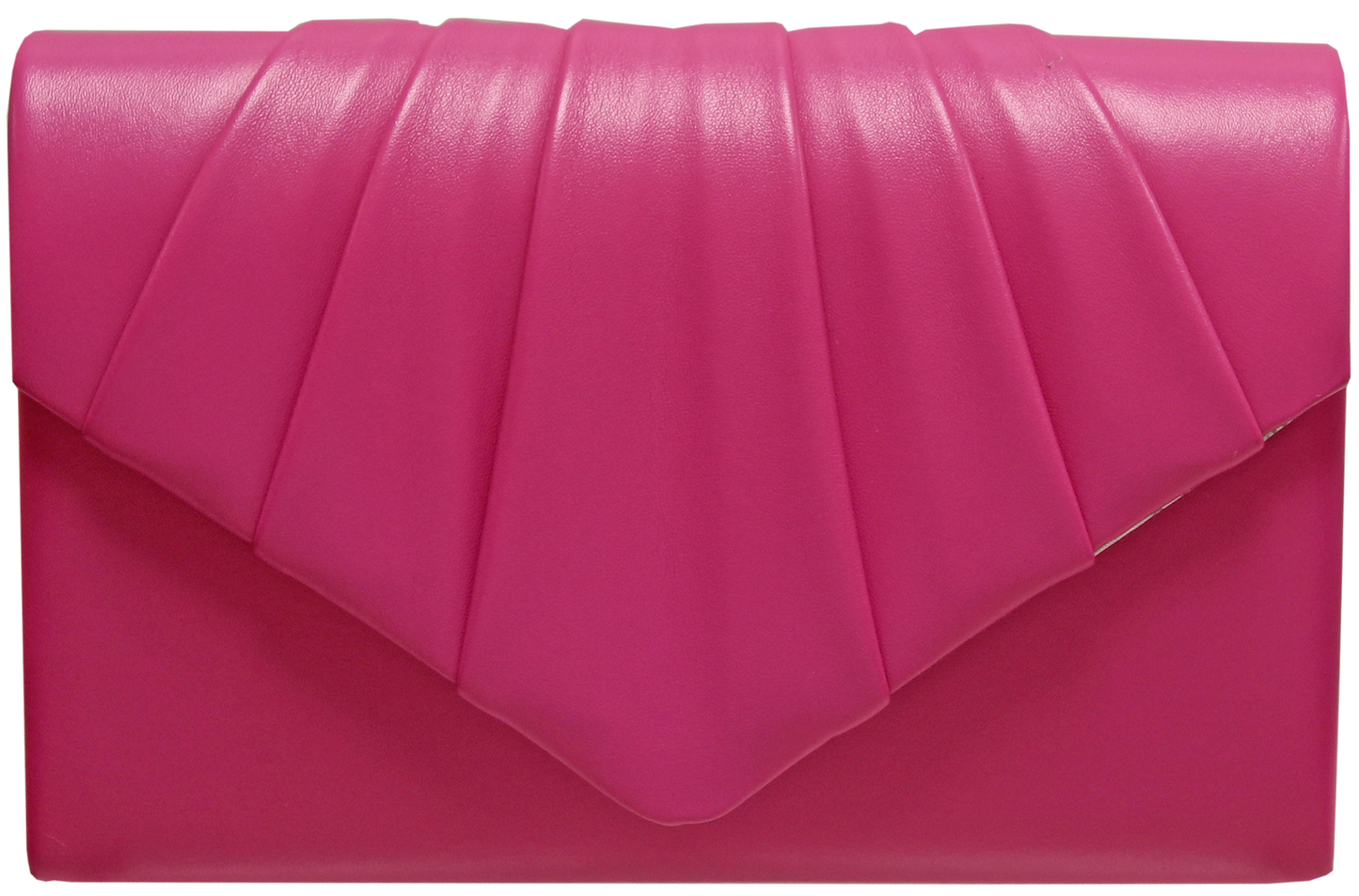 Faux Leather Envy Pleated Flapover Bag