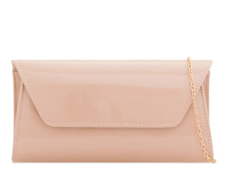 Koko L2250 Nude Patent Clutch Bag