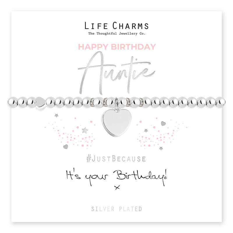 Life Charms Happy Birthday Auntie Bracelet
