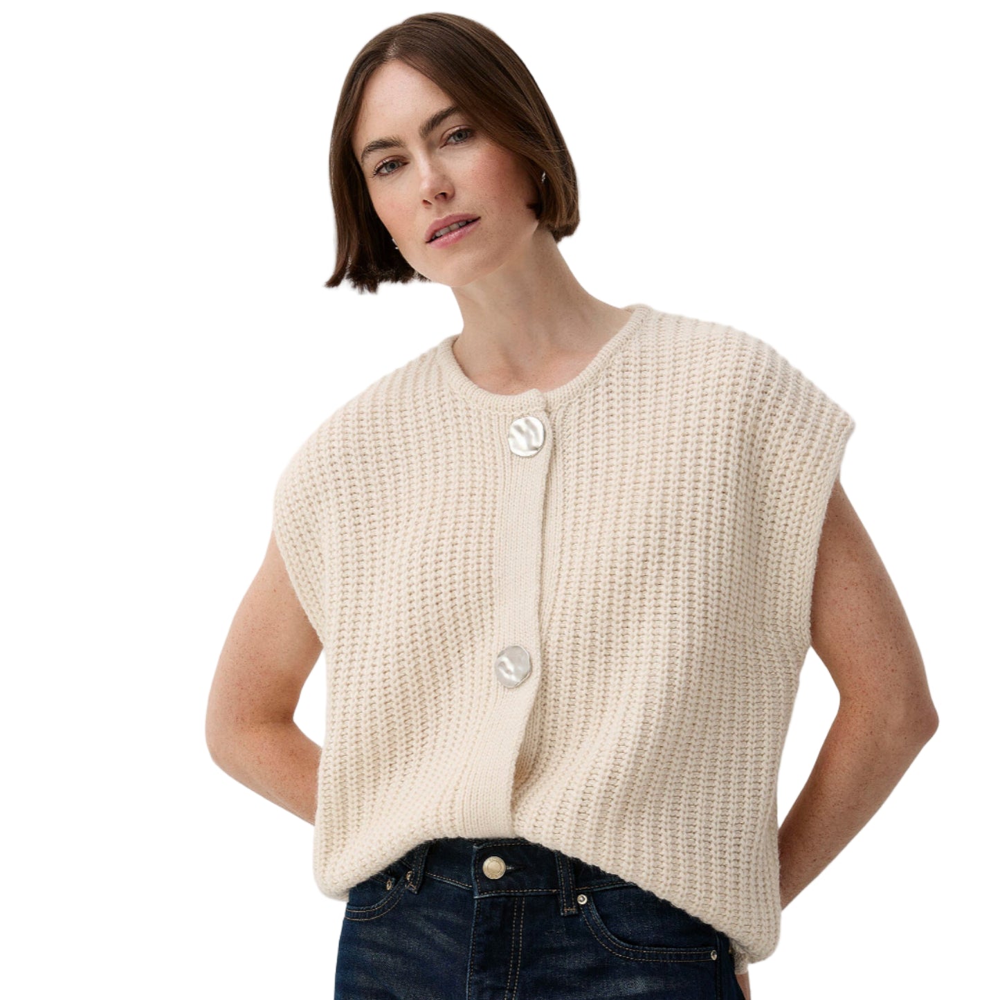 B.Young ByNORMA Slipover Button Vest