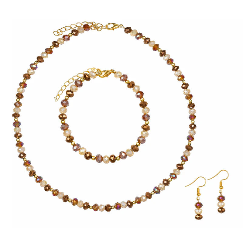 Lotus Feet Mixed Crystal Necklace