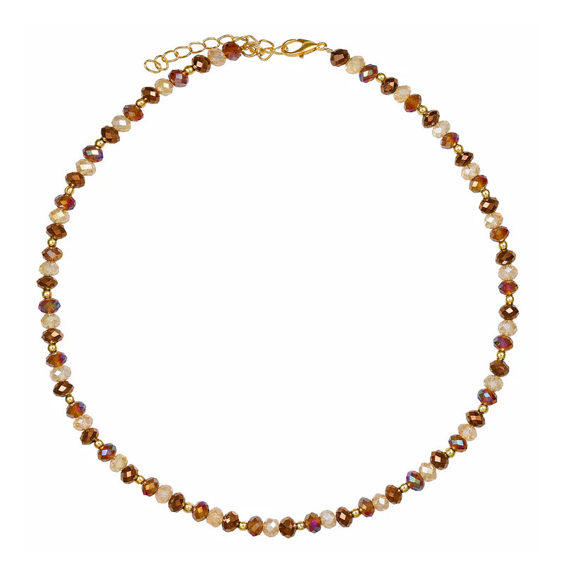 Lotus Feet Mixed Crystal Necklace
