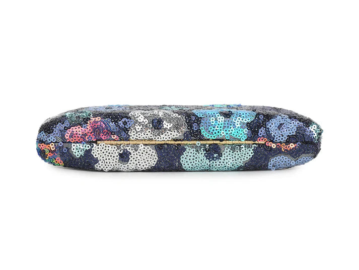 Koko MW3426 Blue Sequin Floral Bag
