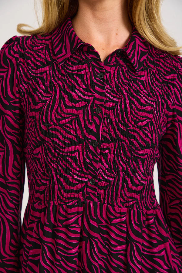 Mudflower 682 Zebra Print Dress