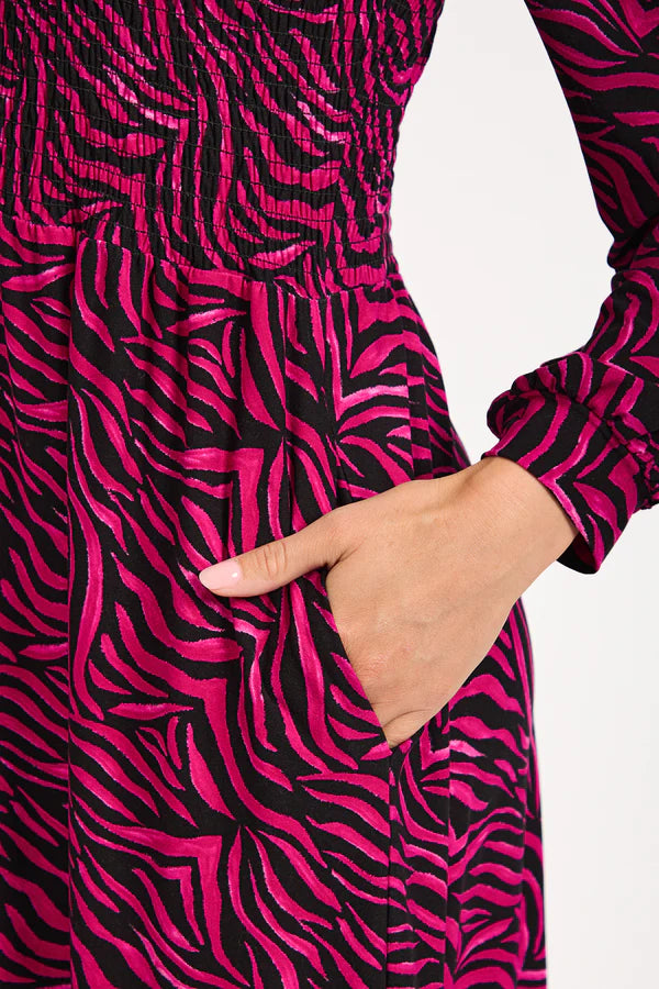 Mudflower 682 Zebra Print Dress