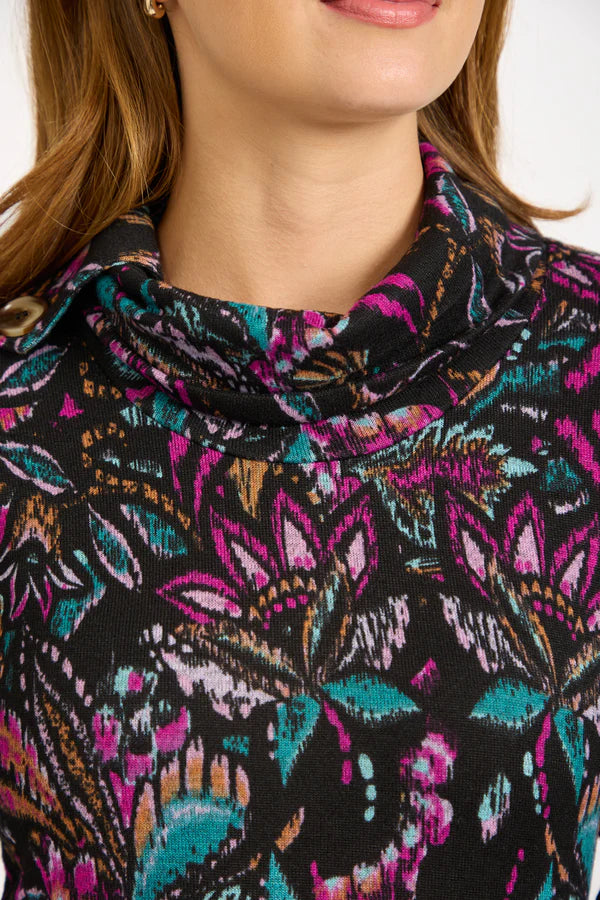 Mudflower 724 Cowl Neck Dress