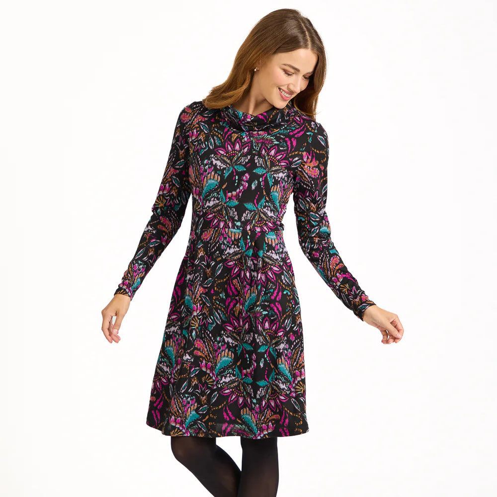 Mudflower 724 Cowl Neck Dress