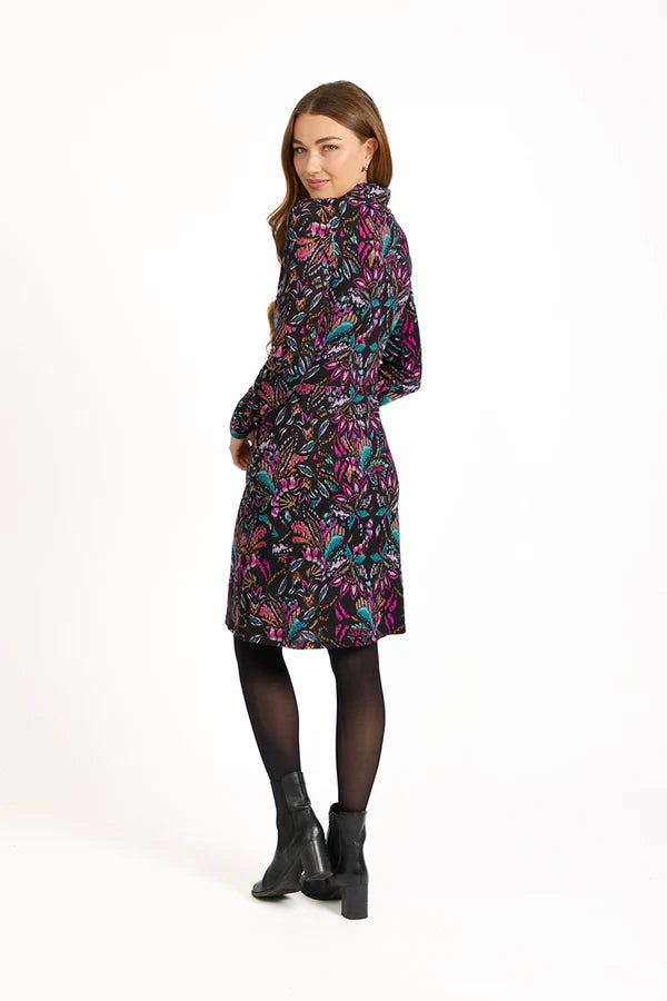 Mudflower 724 Cowl Neck Dress