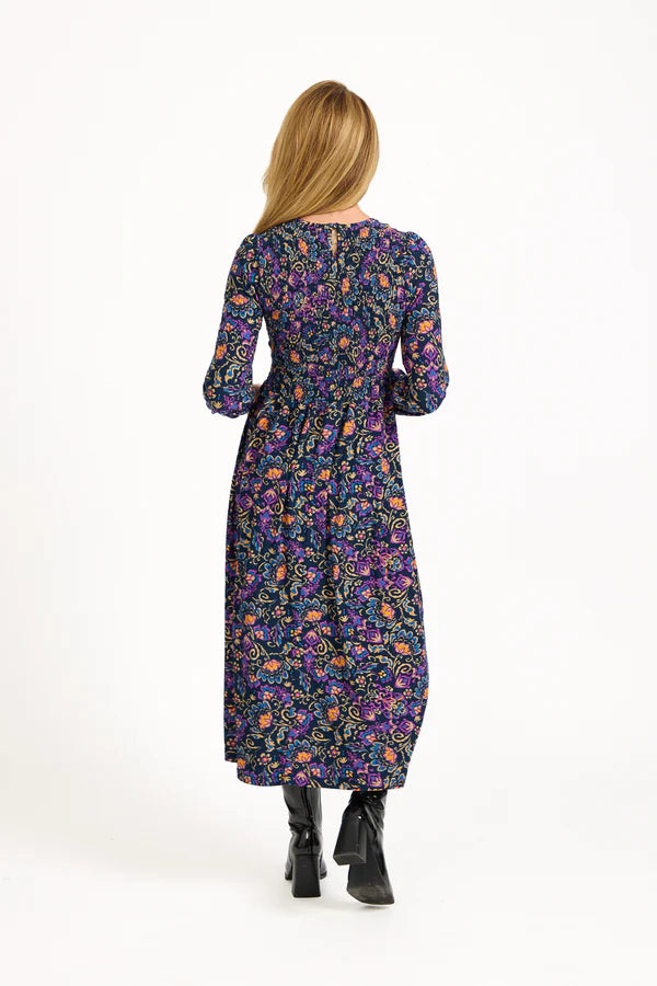 Mudflower 683 Patterned Long Sleeve Dress