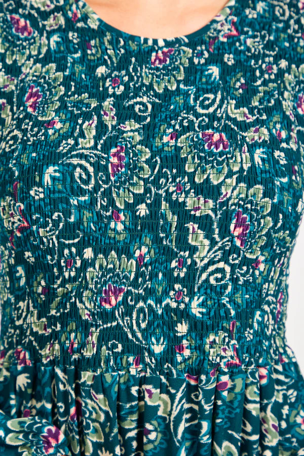 Mudflower 683 Patterned Long Sleeve Dress