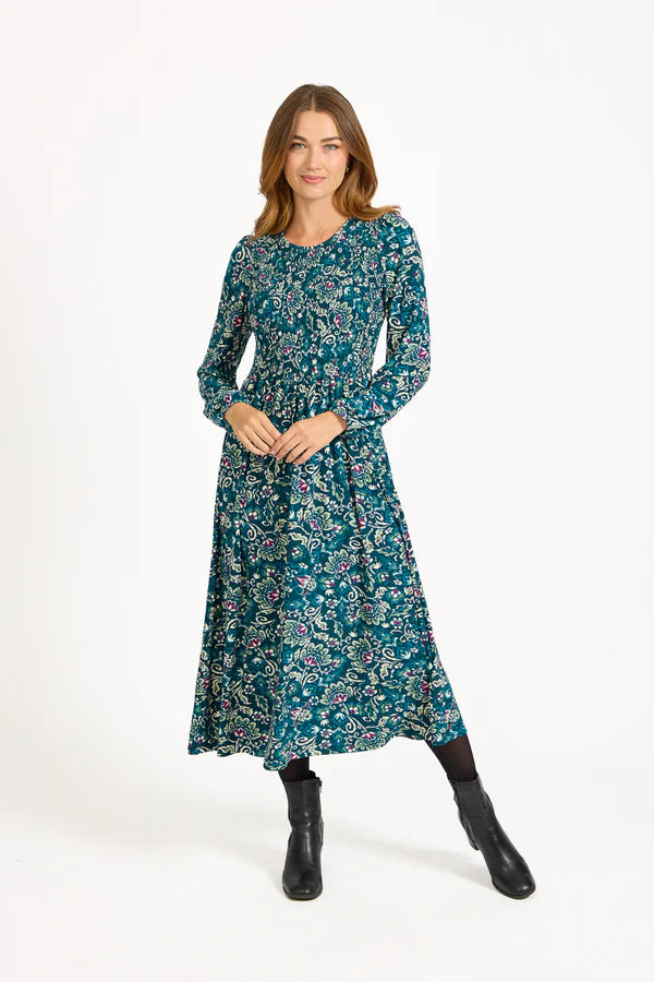 Mudflower 683 Patterned Long Sleeve Dress