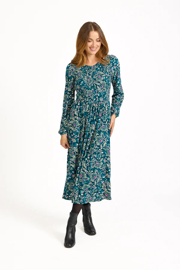 Mudflower 683 Patterned Long Sleeve Dress