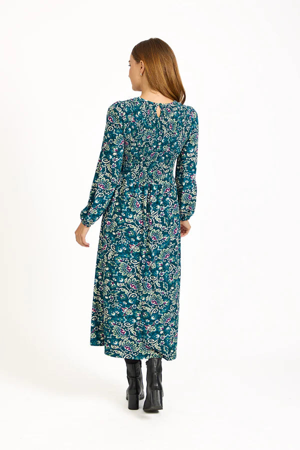 Mudflower 683 Patterned Long Sleeve Dress