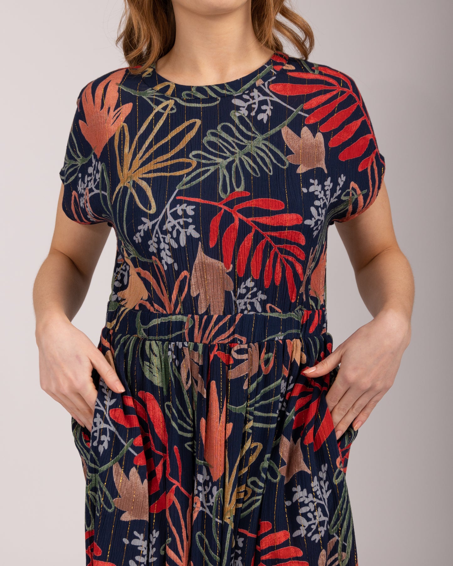Mudflower 775 Printed Crinkle Dress