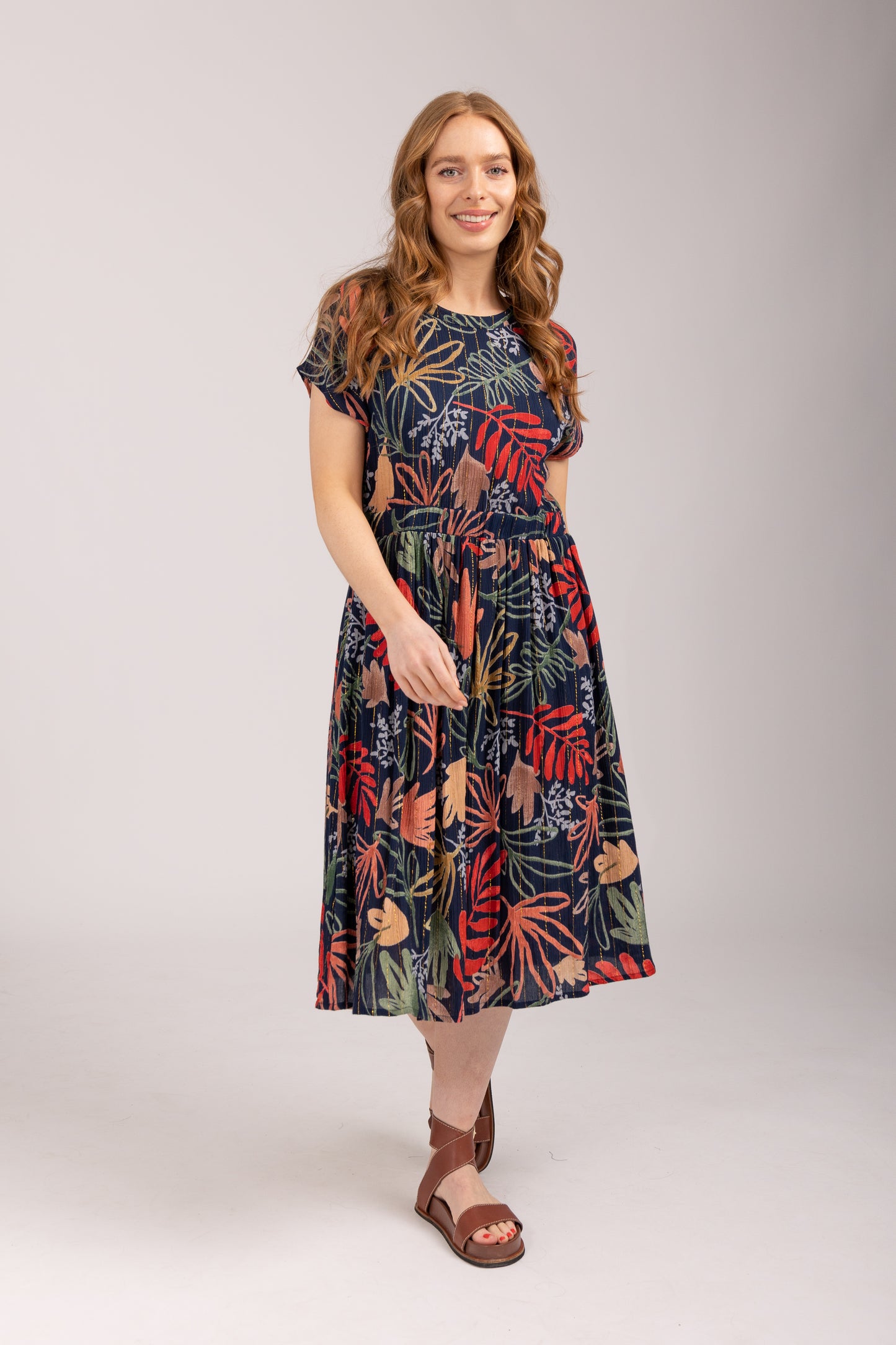 Mudflower 775 Printed Crinkle Dress