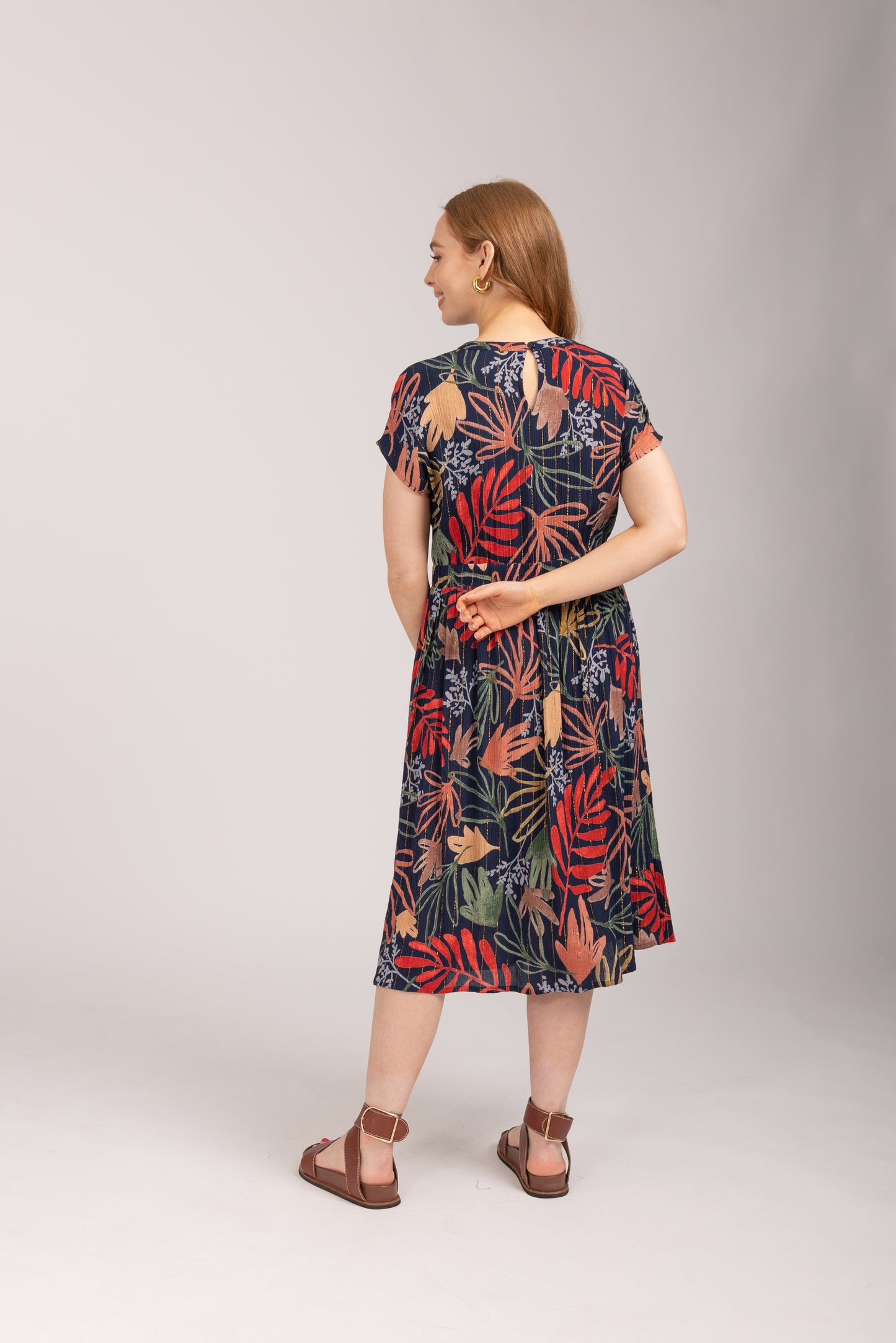 Mudflower 775 Printed Crinkle Dress