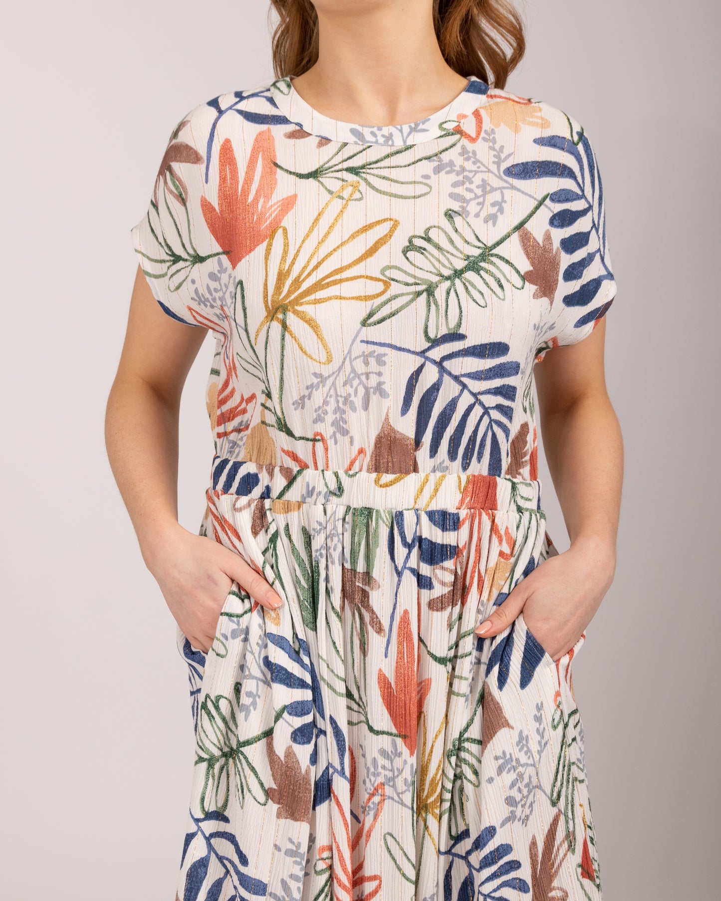 Mudflower 775 Printed Crinkle Dress