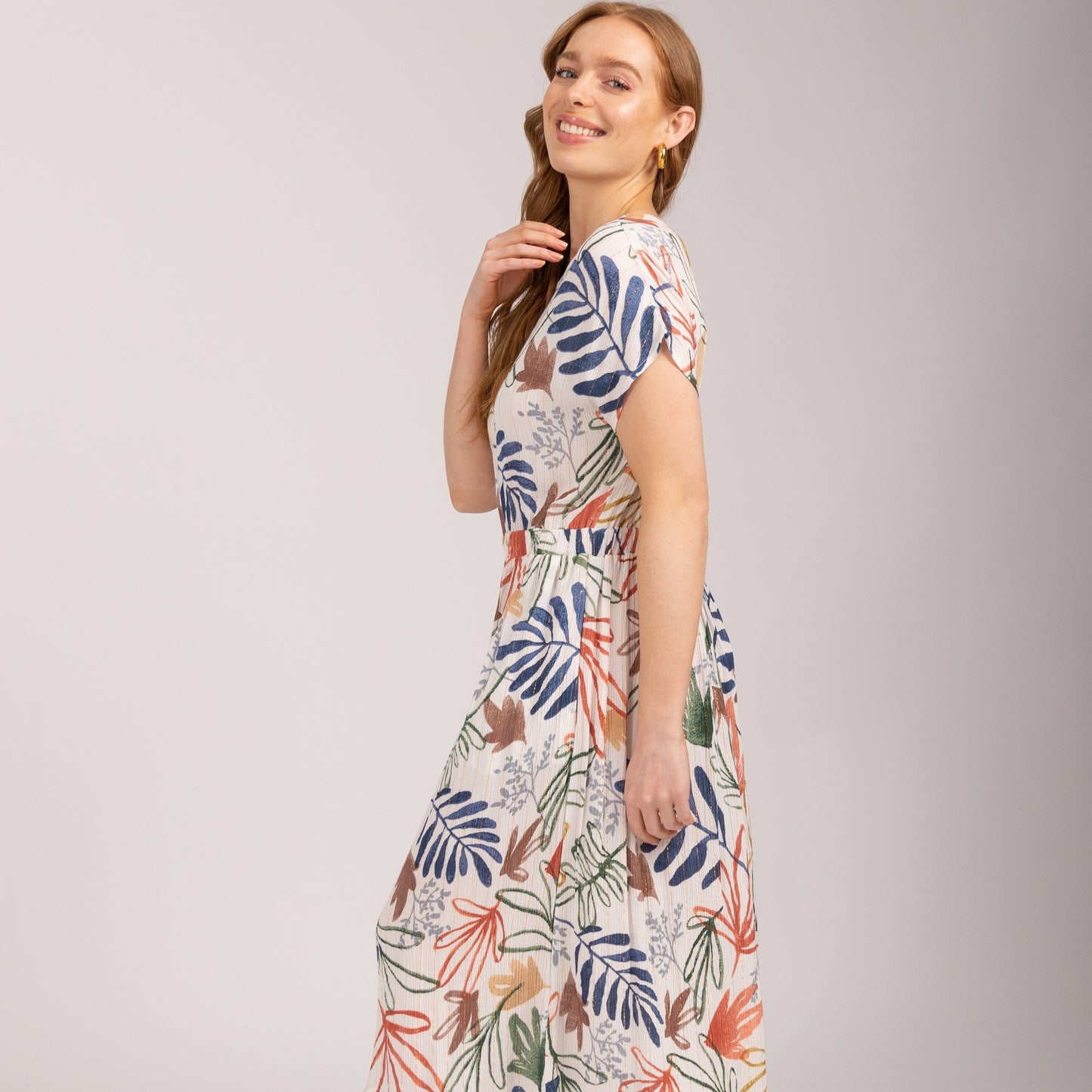 Mudflower 775 Printed Crinkle Dress