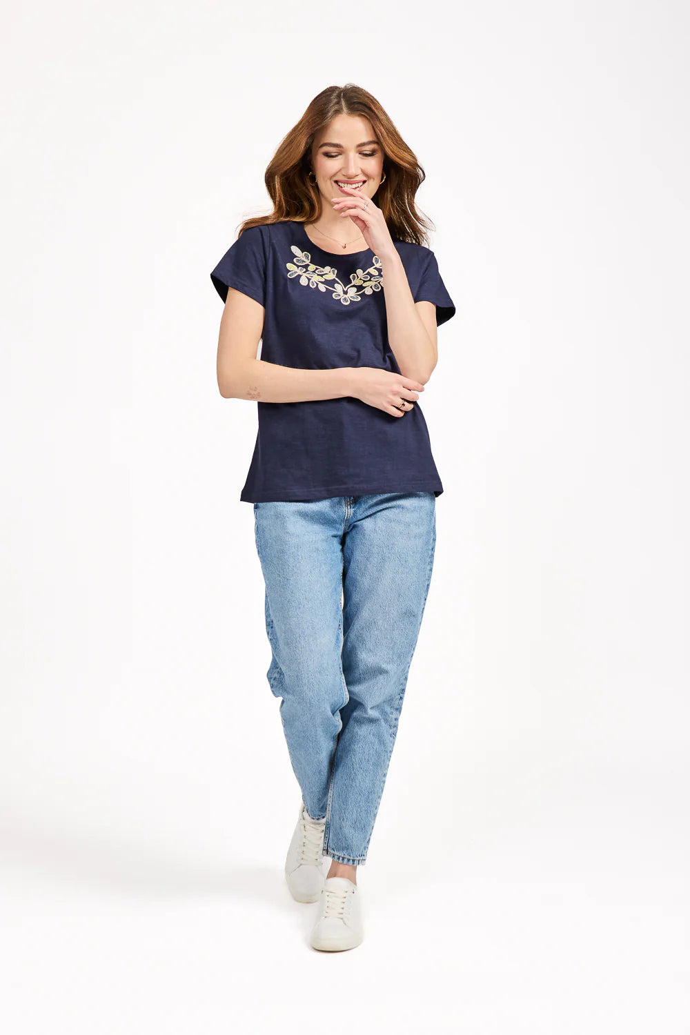 Mudflower Beaded Floral T shirt