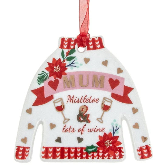 Christmas Jumper Mum Decoration