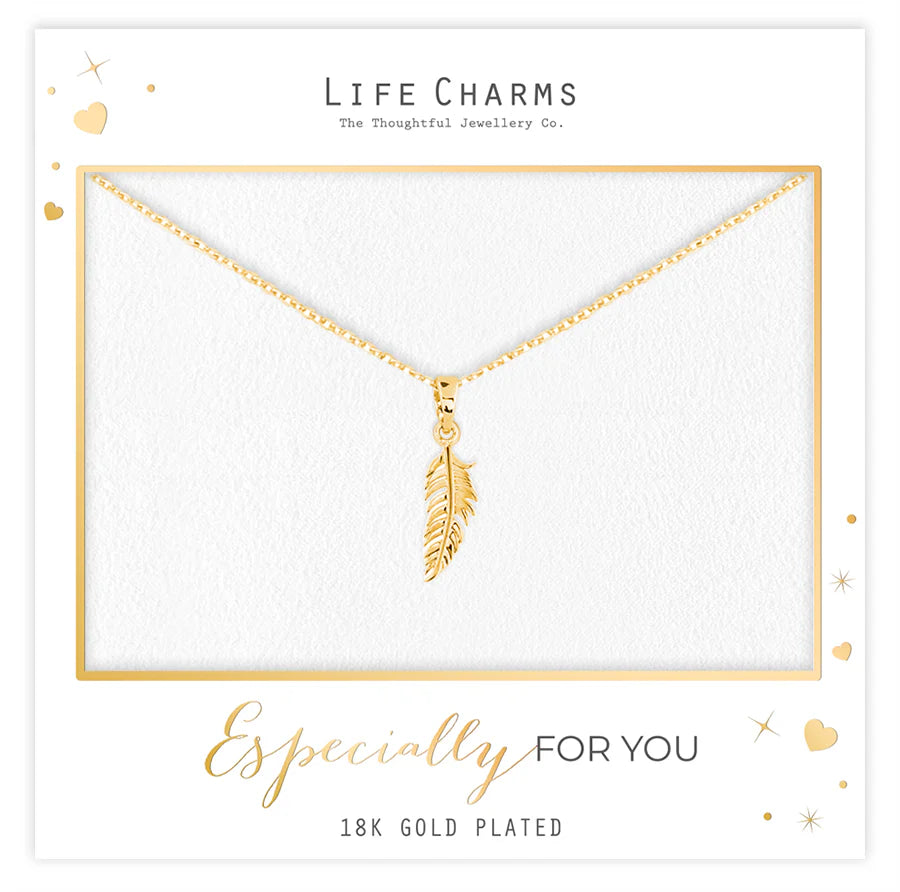 Life Charms Feather Necklace N15G