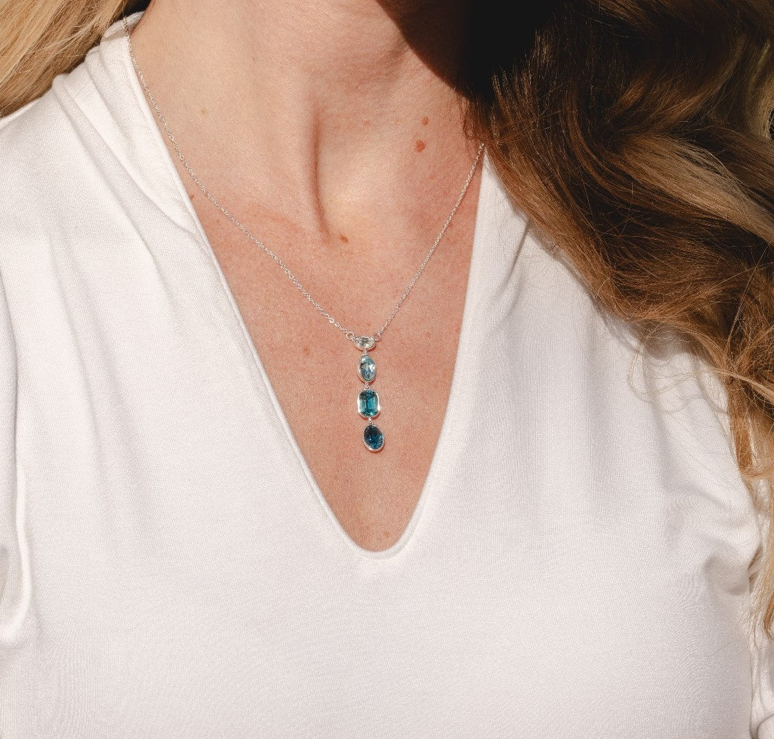 Park Lane N2028 Aqua Drop Necklace