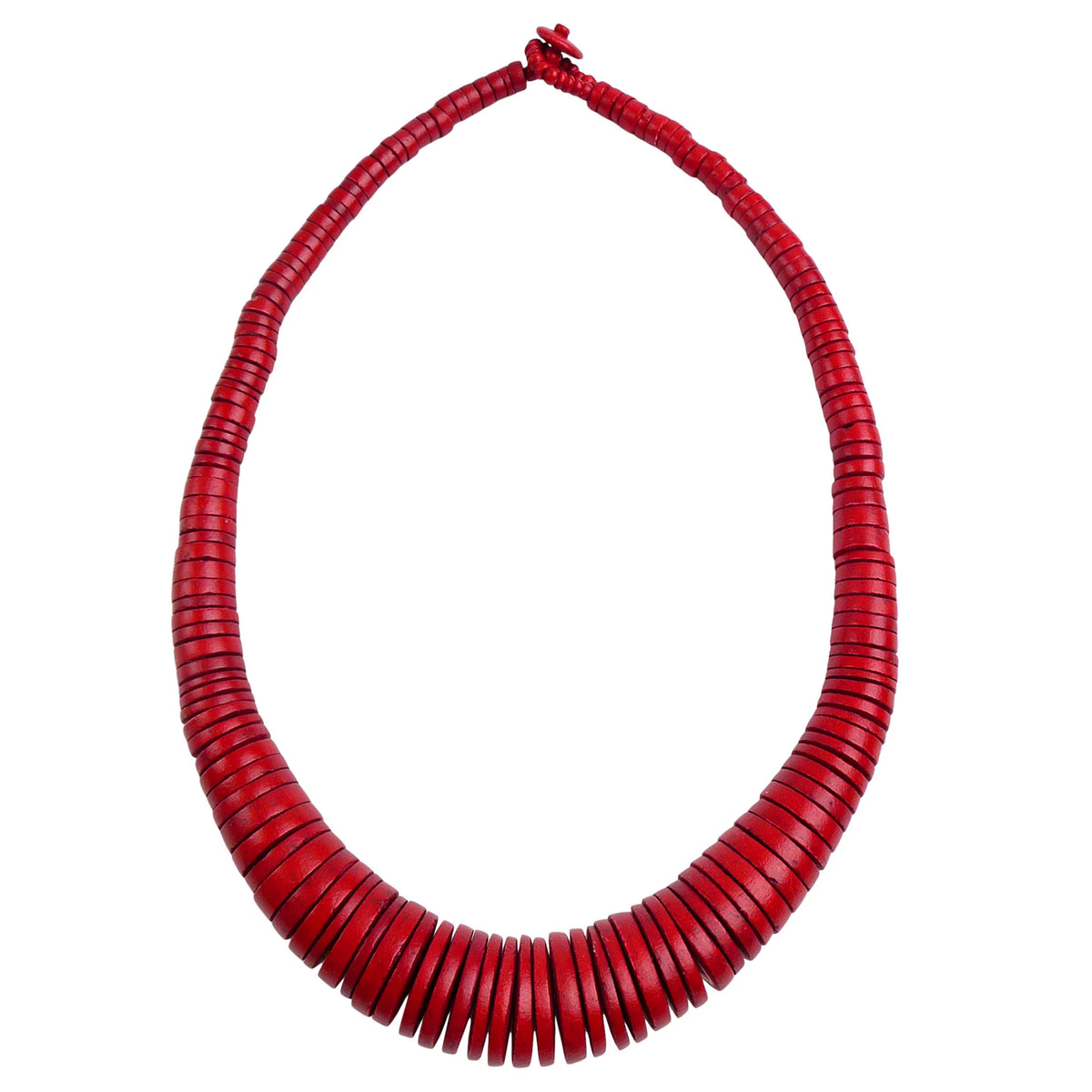 Lotus Feet NK601 Red Coconut Bead Necklace