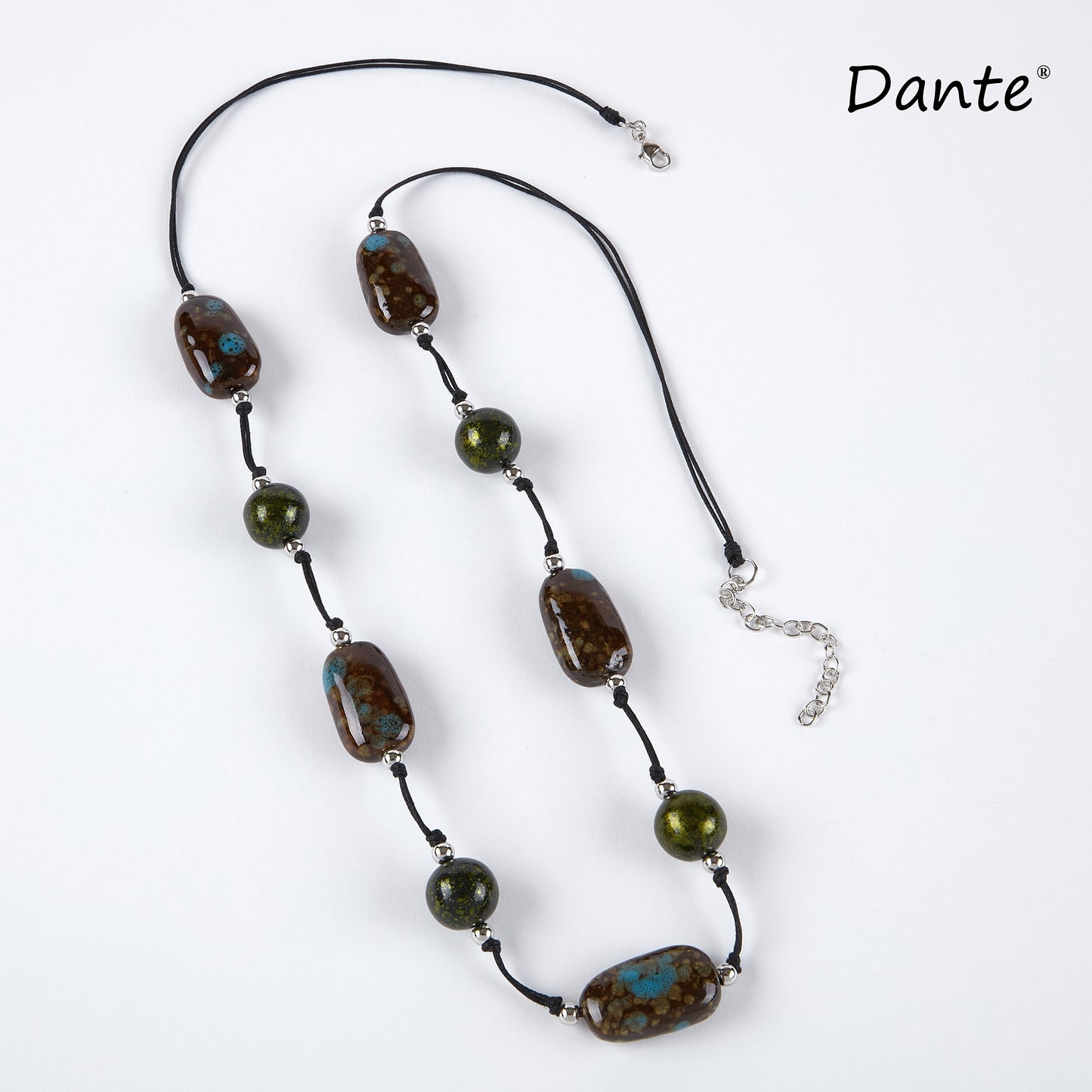 Dante Brown and Green Long Necklace NL30734