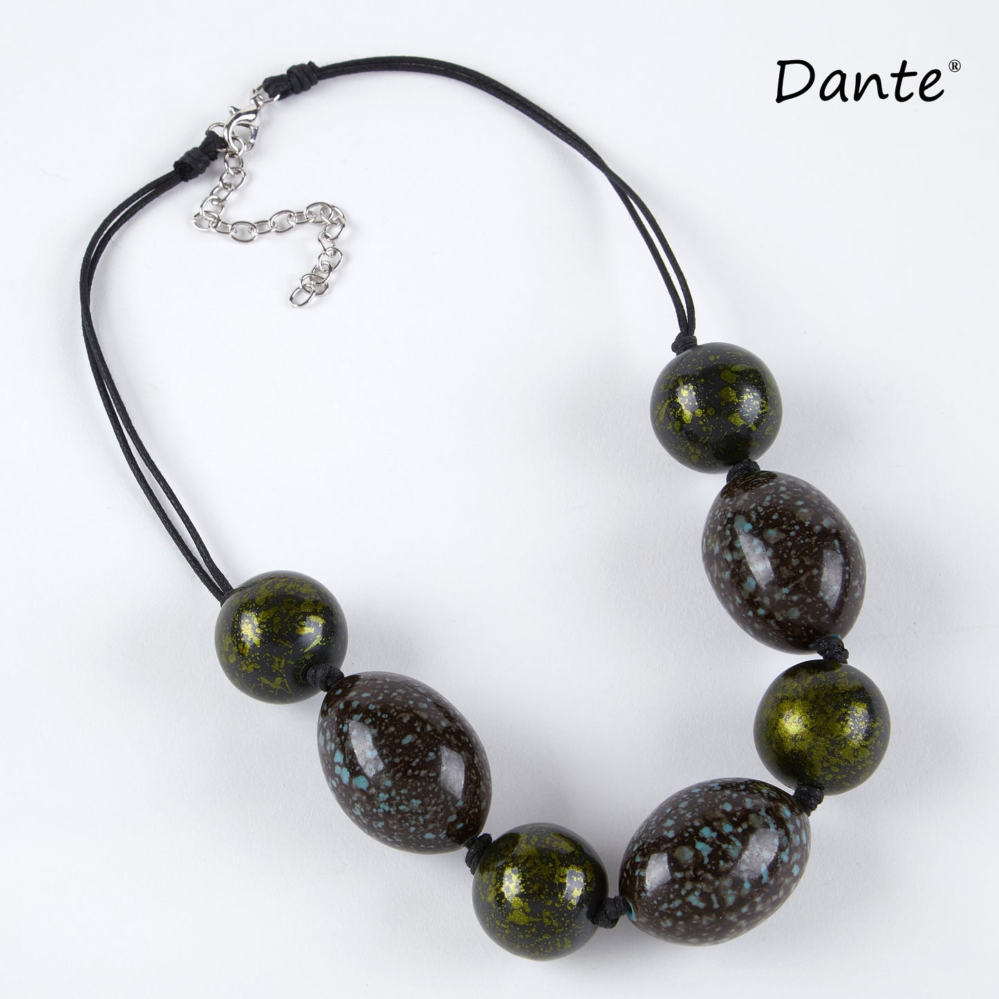 Dante Chunky Black Green Blue Necklace NL30738