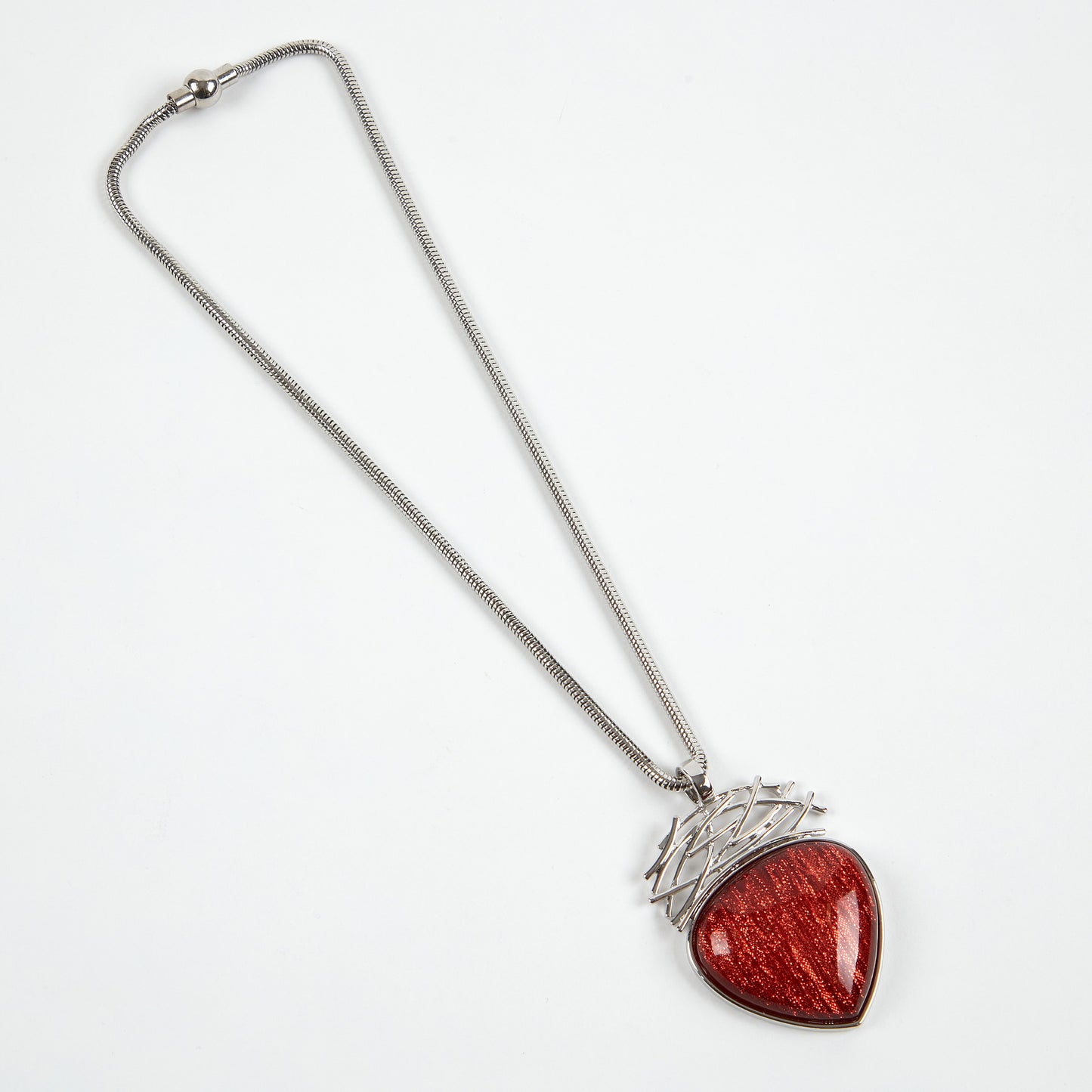 Dante Red bead pendant necklace
