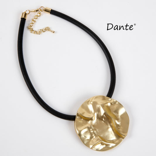 Dante NL48721 Black Cord with Gold Pendant Necklace