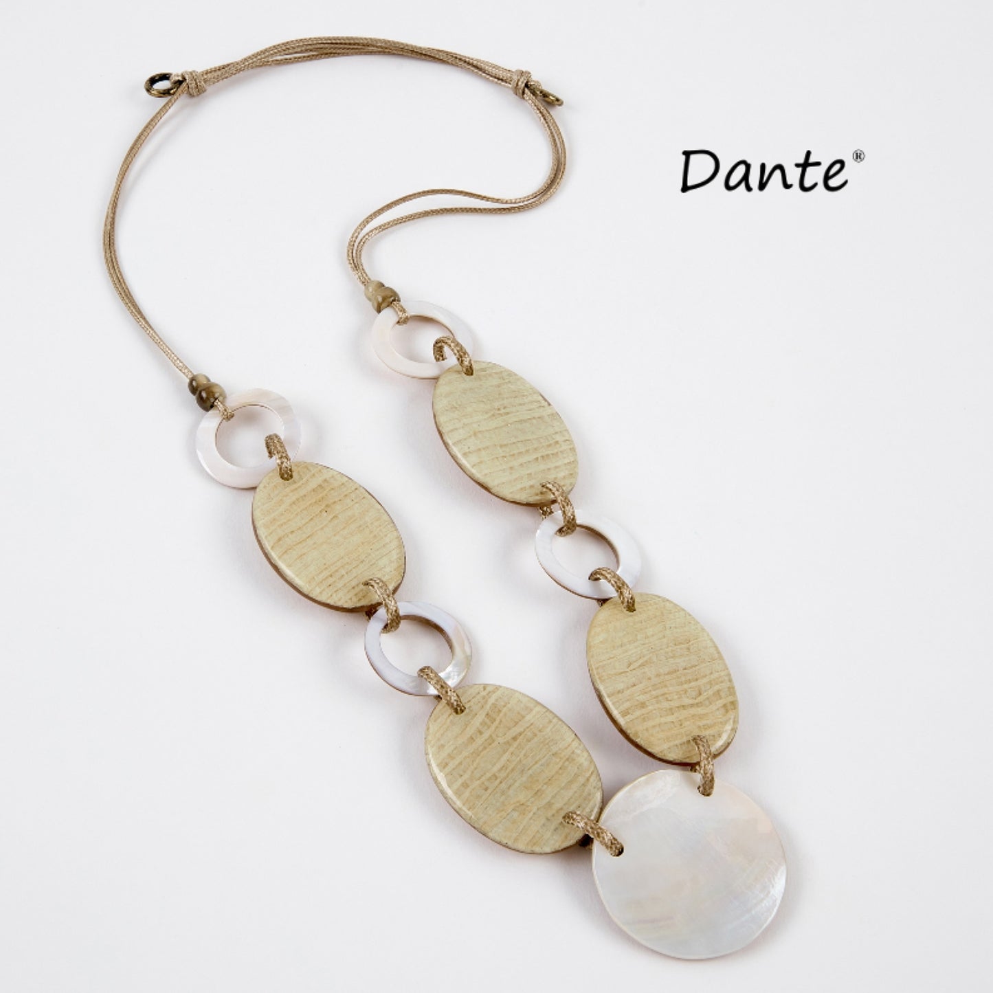 Dante NL5491 Adjustable Marble effect linked necklace