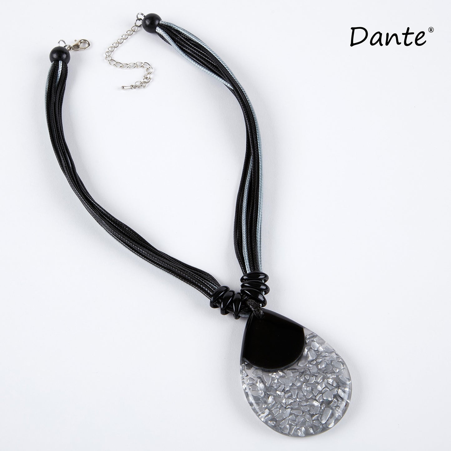Dante Grey and Black Statement Necklace