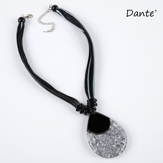 Dante Grey and Black Statement Necklace