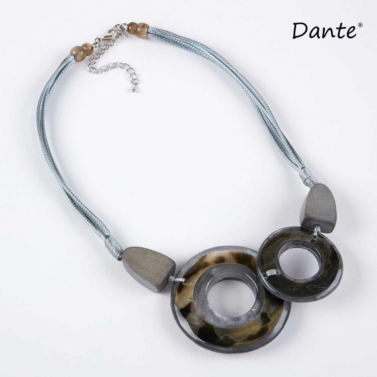 Dante Grey Double Circle Necklace