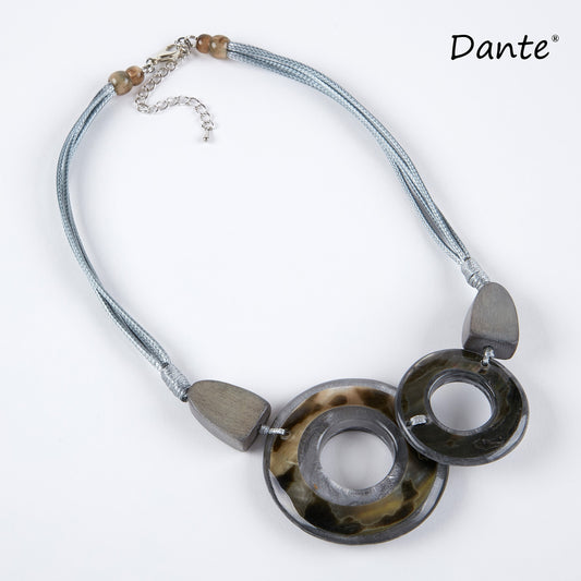 Dante Grey Double Circle Necklace