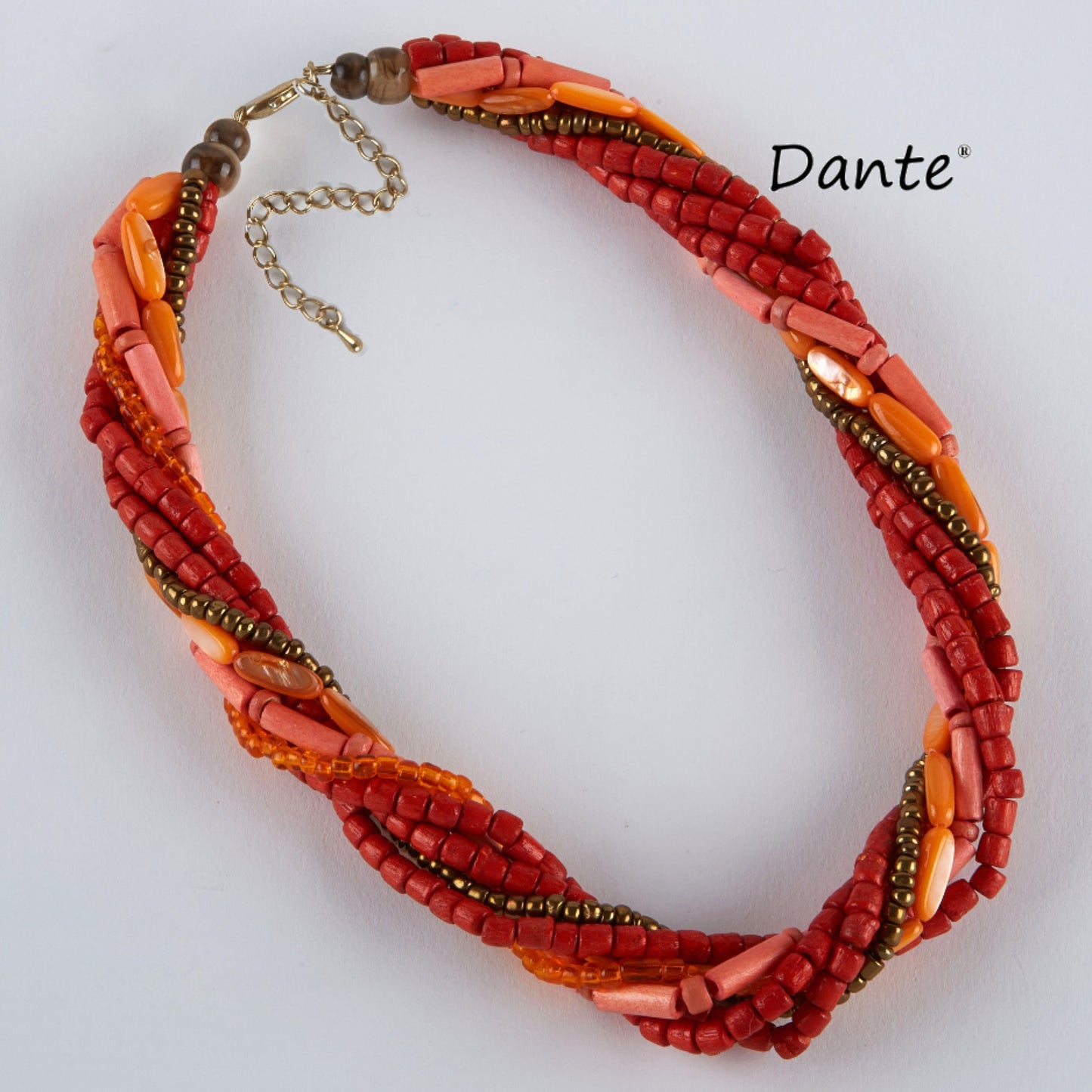 Dante NL5911 Multi twisted necklace beaded