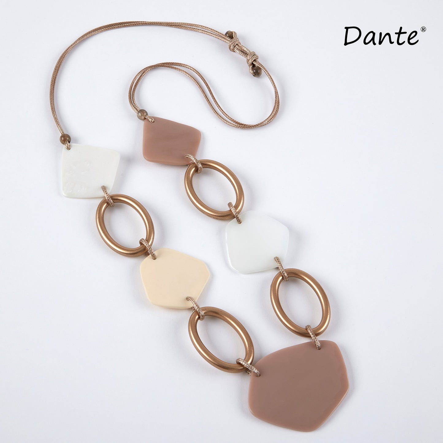 Dante Gold and Beige Chunky Necklace NL70812