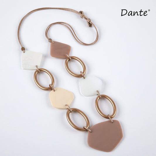 Dante Gold and Beige Chunky Necklace NL70812