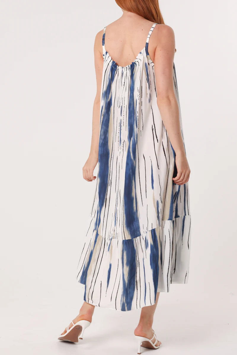Painted Striped Cami Maxi Dress