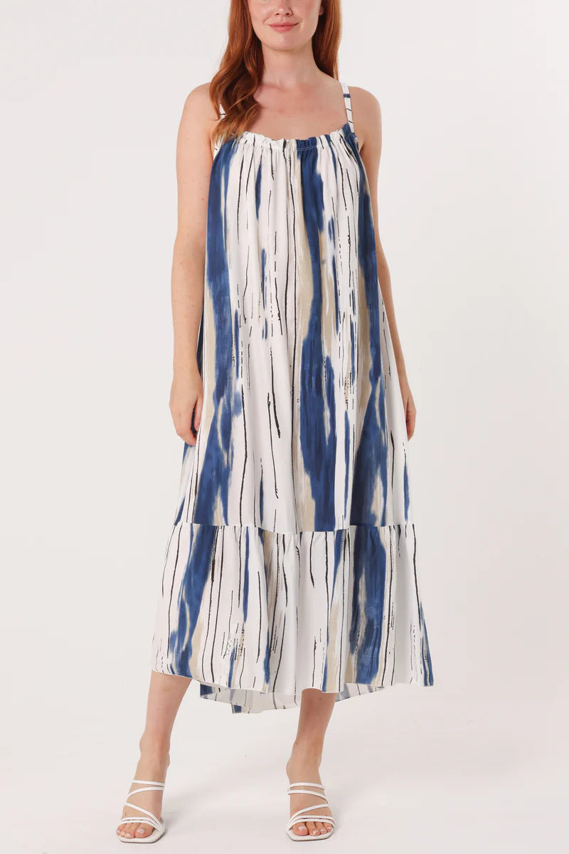 Painted Striped Cami Maxi Dress